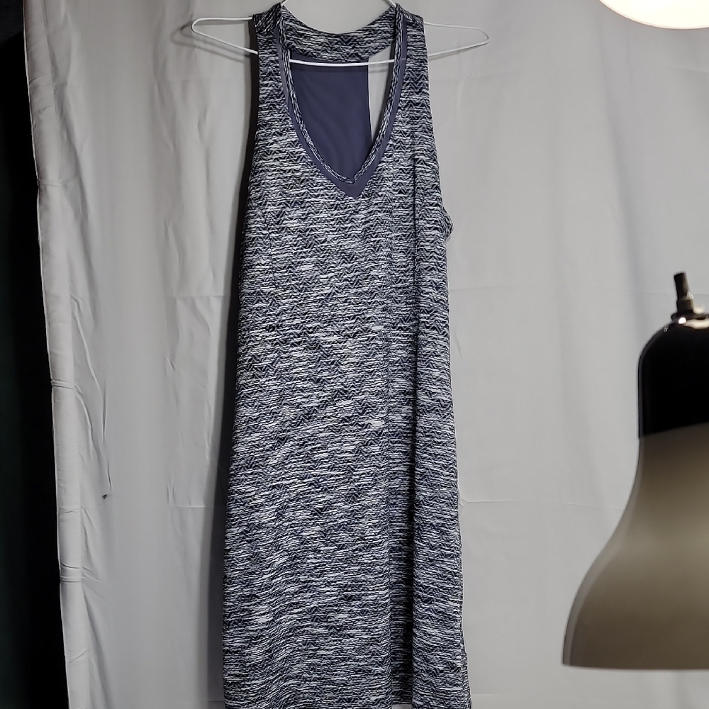 MPG Black and White Sleeveless Halter Dress